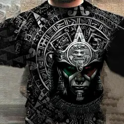 Mexico T Shirt For Men Fashion 3D Eagle National Flag Print Pattern Short Sleeve Oversized T-shirt Leisure O-neck Tee Streetwear