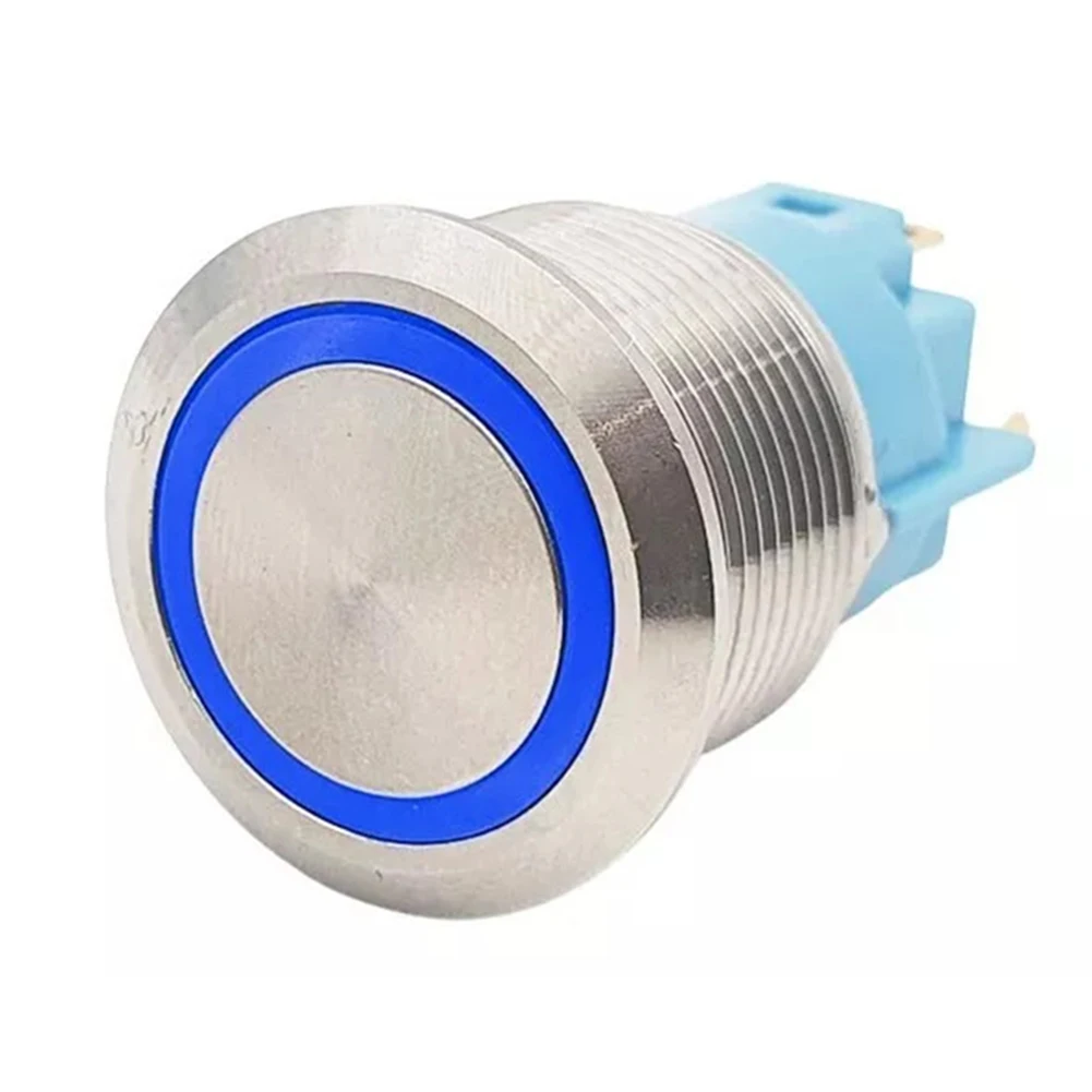 Blue LED Switch 19mm Power Switch Water Splashes Separate Switch And LED Versatile Wiring Options Corrosion-Resistant