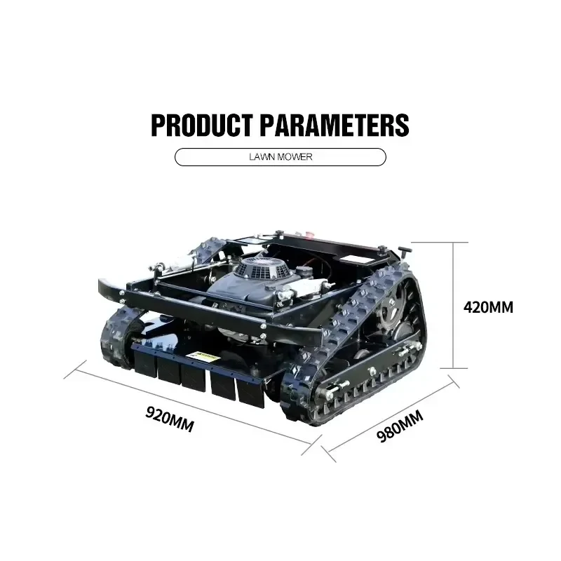 Garden 0 Turn R-obot Portle G-asoline Self-Propelled Petrol Tracked Crawler Small Remote Control Lawn Mower