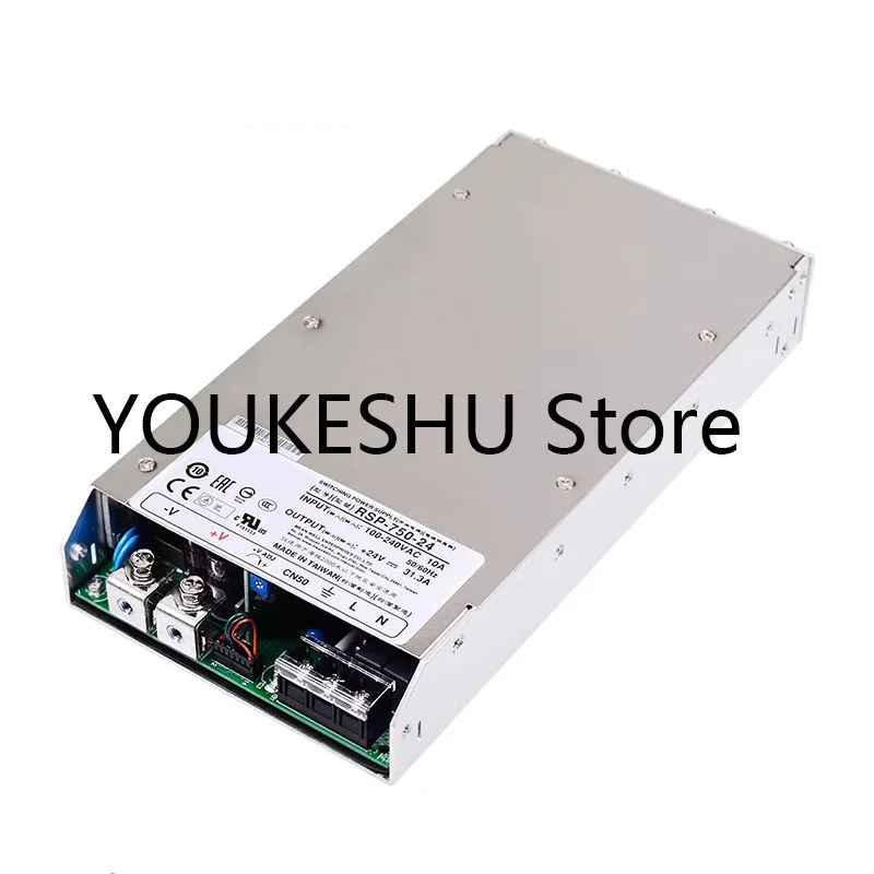 

Brand New Original Switching power supply 750W dual fan cooling 24V output input voltage 100-240VAC with PFC function RSP-750-24