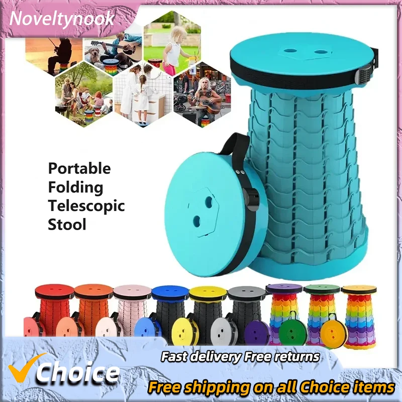 Popular Portable Folding Retractable Stool Lightweight Plastic Outdoor Camping Fishing Chair,Portable Camping Stools