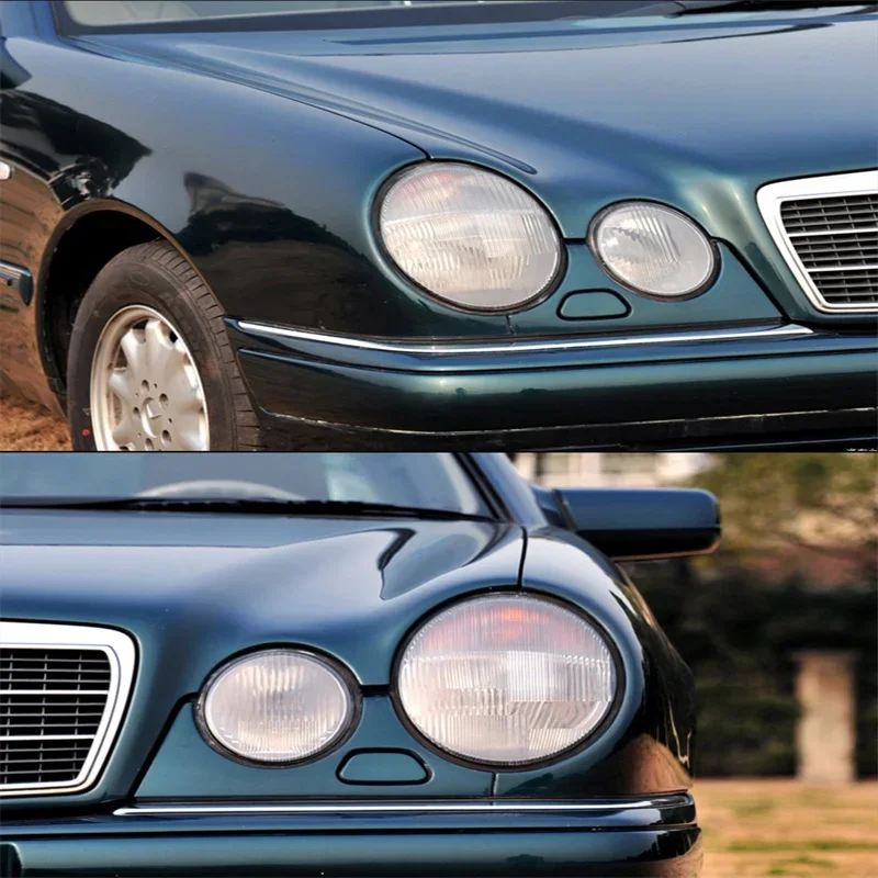 

Для Mercedes-Benz W210 E200 E220 E230 E350 1995 ~ 2000 крышка передней фары автомобиля линза стеклянная крышка корпуса абажур