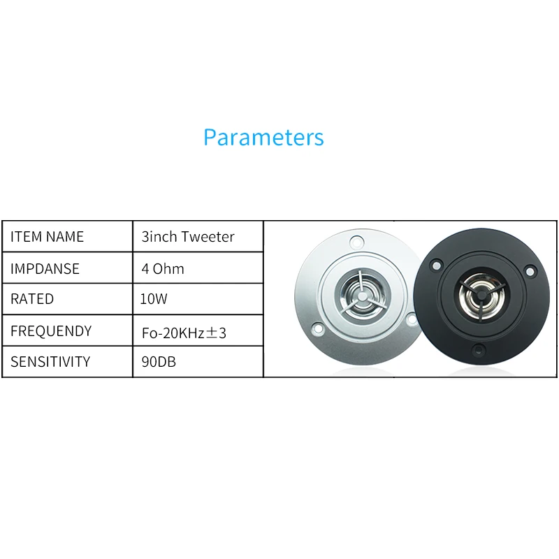3インチツイーター,10W,4オーム,スピーカー,ルイ,ステレオサウンドボックス用