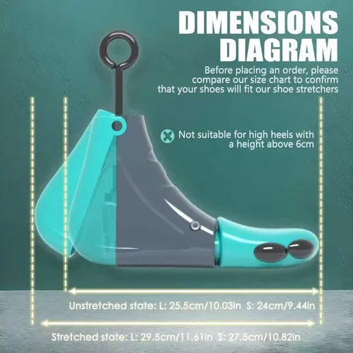 Imagen 2 del producto Ensanchador de zapatos Universal, ensanchador de botas ajustable, alargador de zapatos para zapatillas de deporte de PC con eje de acero para expansor de zapatos izquierdo y derecho, 1/2 Uds.