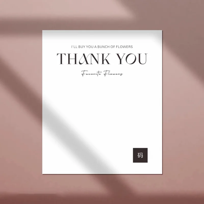 Personalizado. Cartão pós-venda de última geração, guia de tecido personalizado, capa de cartão, lavagem e proteção de roupas, obrigado, retorno de carta