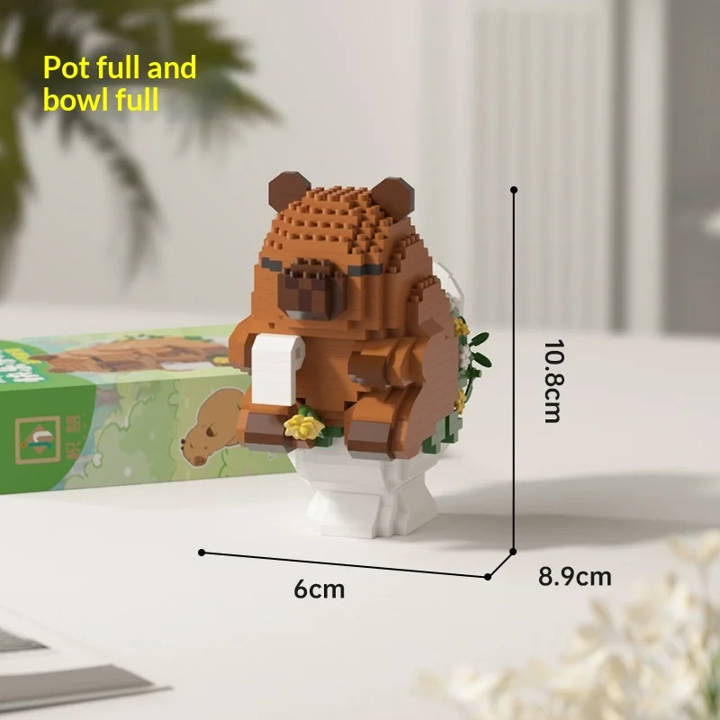 Set De Mini Bloques De Construcción Capibara – 1526 Piezas De Microbloques, Figura De Animal En Rosa, Ideal Para Niños Y Adultos, Regalo Creativo