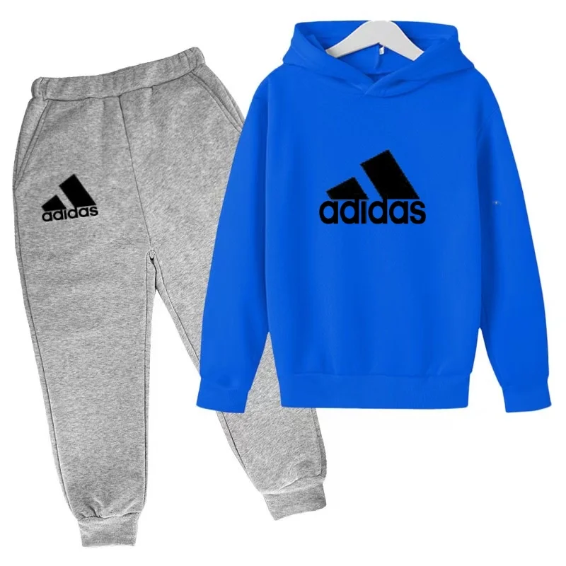 Image of Neueste Marken-Sportbekleidung für Kinder - Hoodie-Jacke T-Shirt+Hose - Bequeme und Lockere Passform - Geeignet für Jungen und Mädchen im Alter von 3 bis 13 Jahren