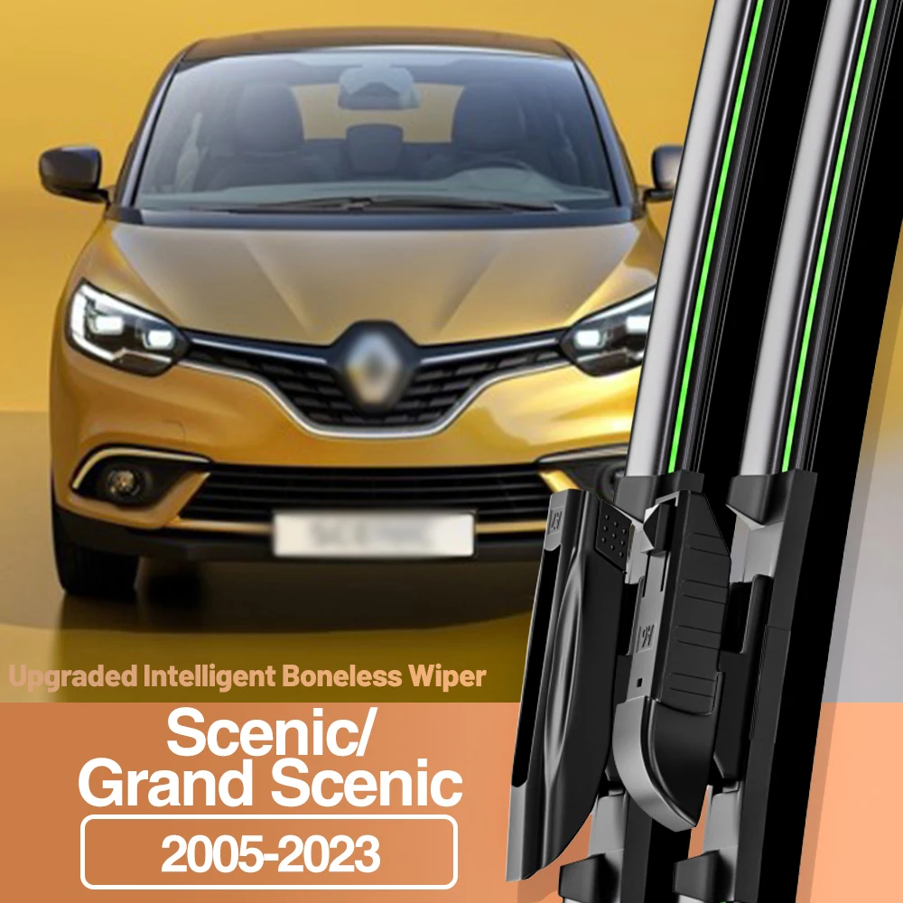 

2pcs For Renault Scenic Grand Scenic 2 3 4 2005-2023 Front Windshield Wiper Blades Windscreen Window Accessories 2006 2009 2016