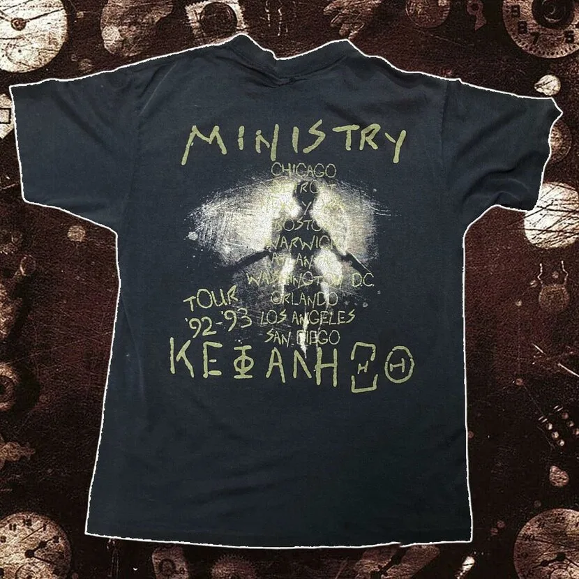 Ministry 1992 Tour Gift For Fan S to 5XL Black T-shirt GC1953