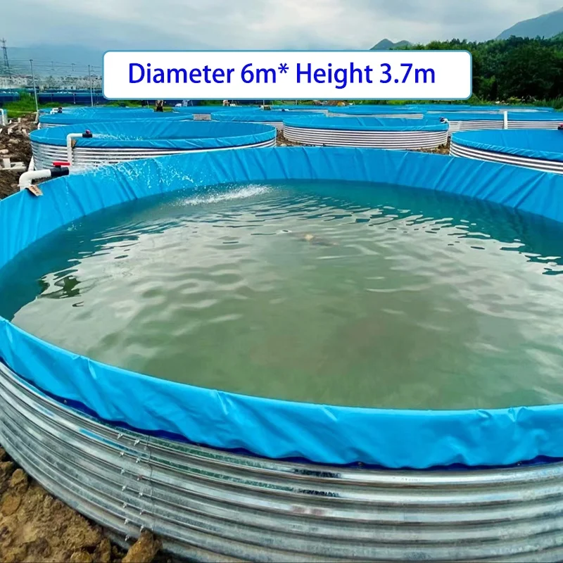Biofloc Aquaculture Fish Pond Seawater Commercial Fish Tank PVC Tarp Tank Customized Product Fixed Sizes Custom Size Customized