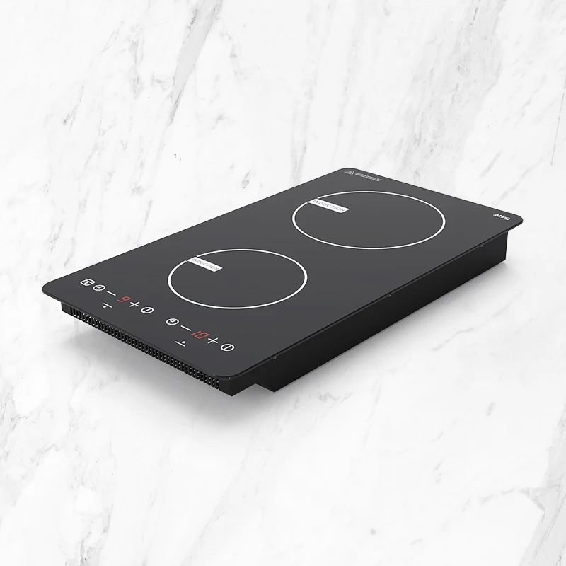 American Models 220-240V 3400W Touch Control Five Minutes boost Function 2 Burners Induction Cooktop