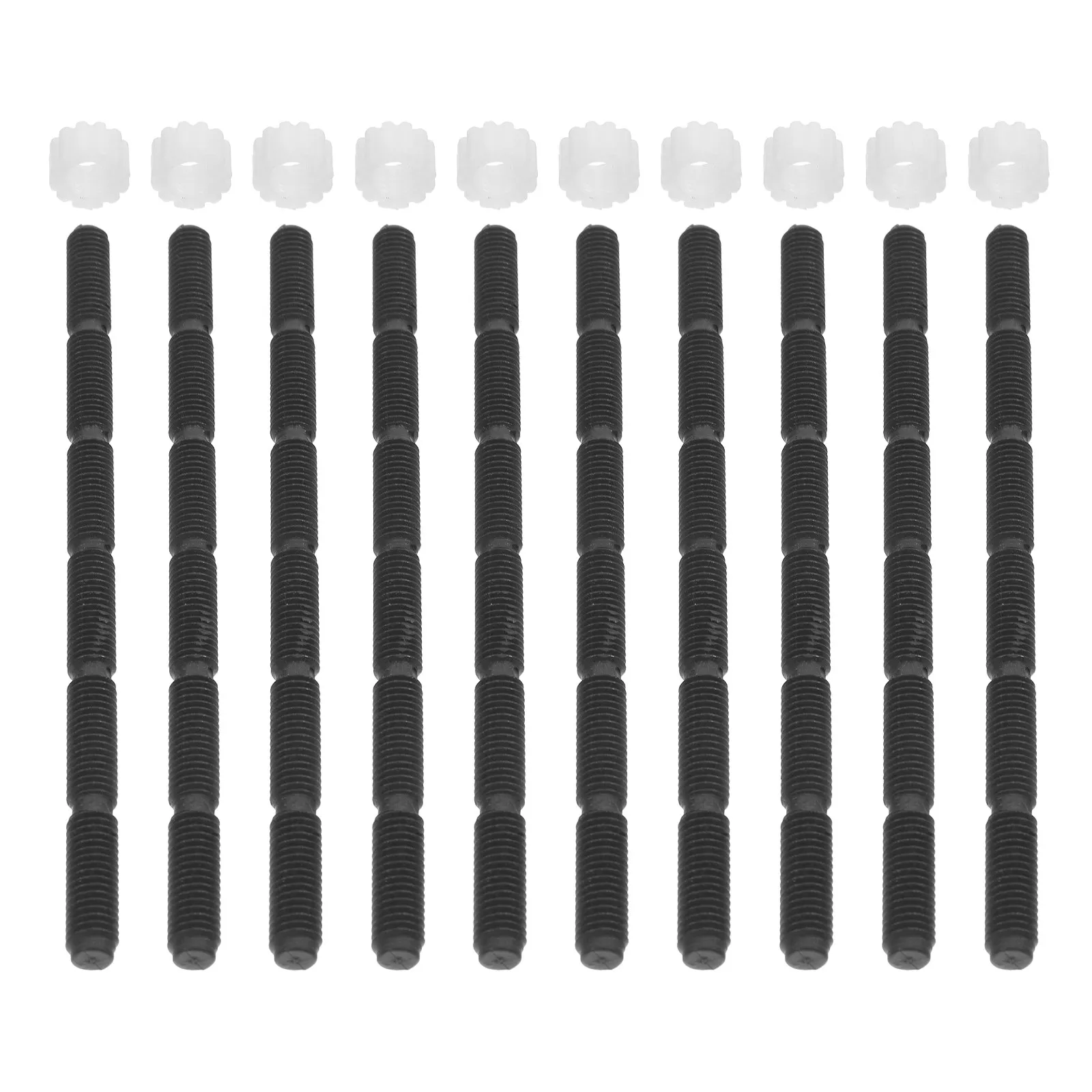 10 Pcs Pole Replacement Plastic Toilet Push Button Bathroom Repair Rod