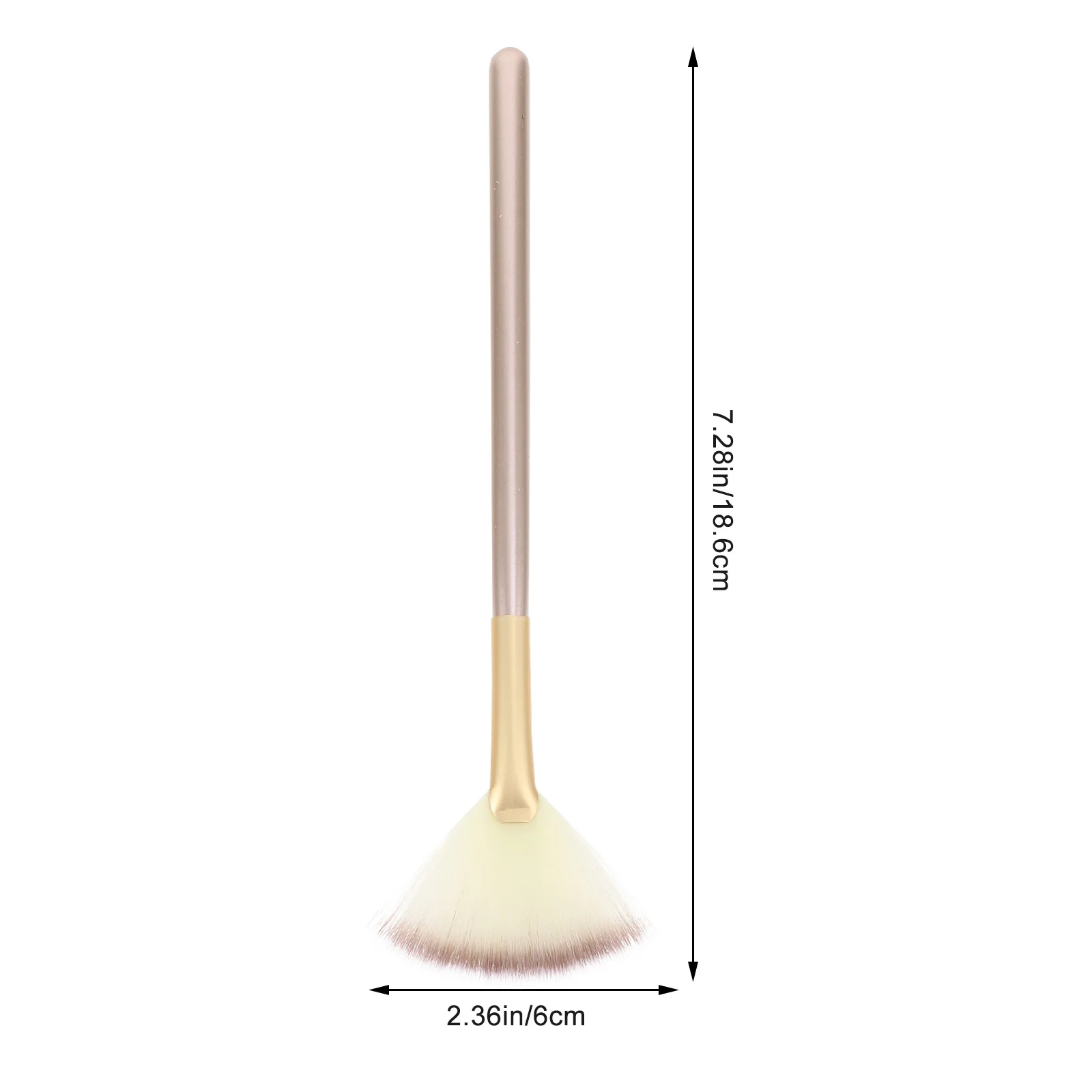 Complete Cosmetics Brushes Kit with Fan Shaped Brush Blush and Highlighter Tool for Smooth Facial Makeup Application