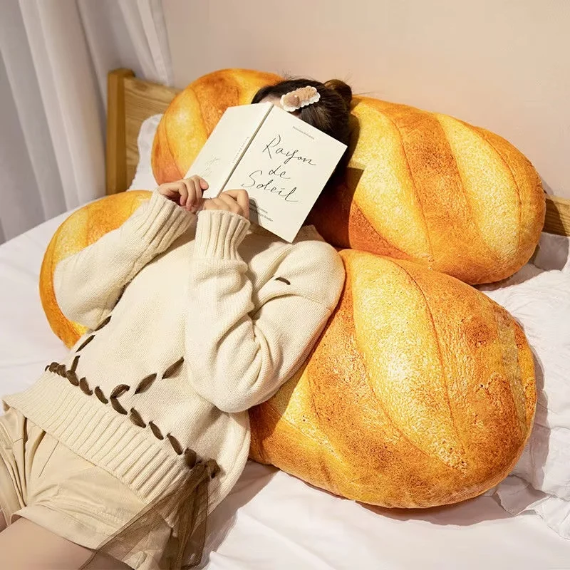 20-100cm Butter Bread Plush Pillow Oversized Simulated Bread Cushion Anime Character Soft Bag Delicious Food Cushion Toy Gift