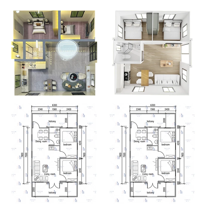Luxury Prefabricated 20ft 40ft Modern Folding Modular House Double Wing Folding House Expandable Container House Price