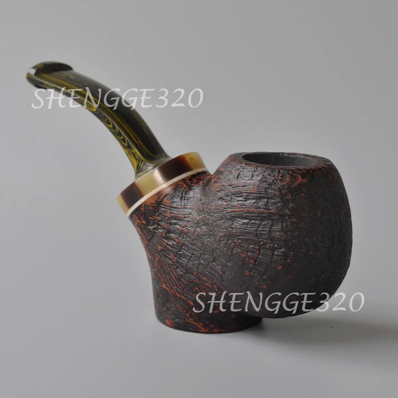 اليدوية براير الجذر خشبية جليسة التبغ الأنابيب البلياردو السلطانية الحرة نمط كمبرلاند قصيرة الجذعية تصفية مجانية #1