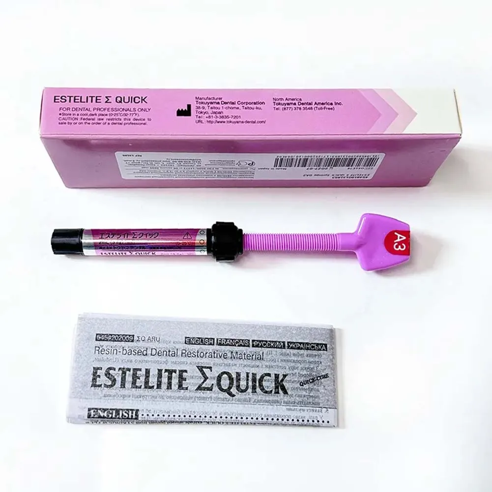 

Tokuyama Dental Composite Resin 2ml ESTELITE Sigma QUICK Light Curing Supra-Nano Restorative Class I-V Cavity Filling Material