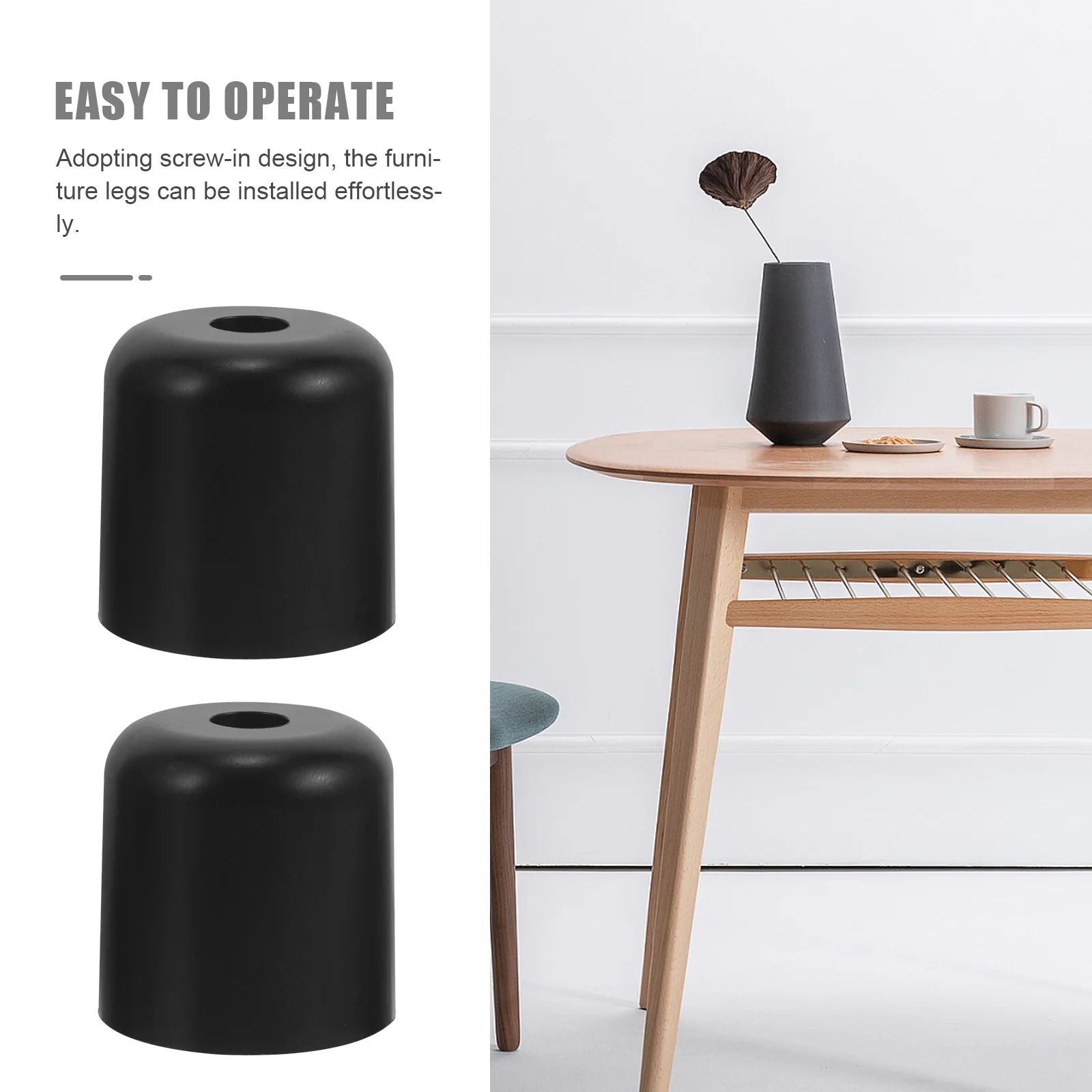 

4Pcs PP Furniture Legs Screw-in Replacement for Sofa Chair Dresser Couch Heavy Duty Plastic Furniture Feet Couch Feet