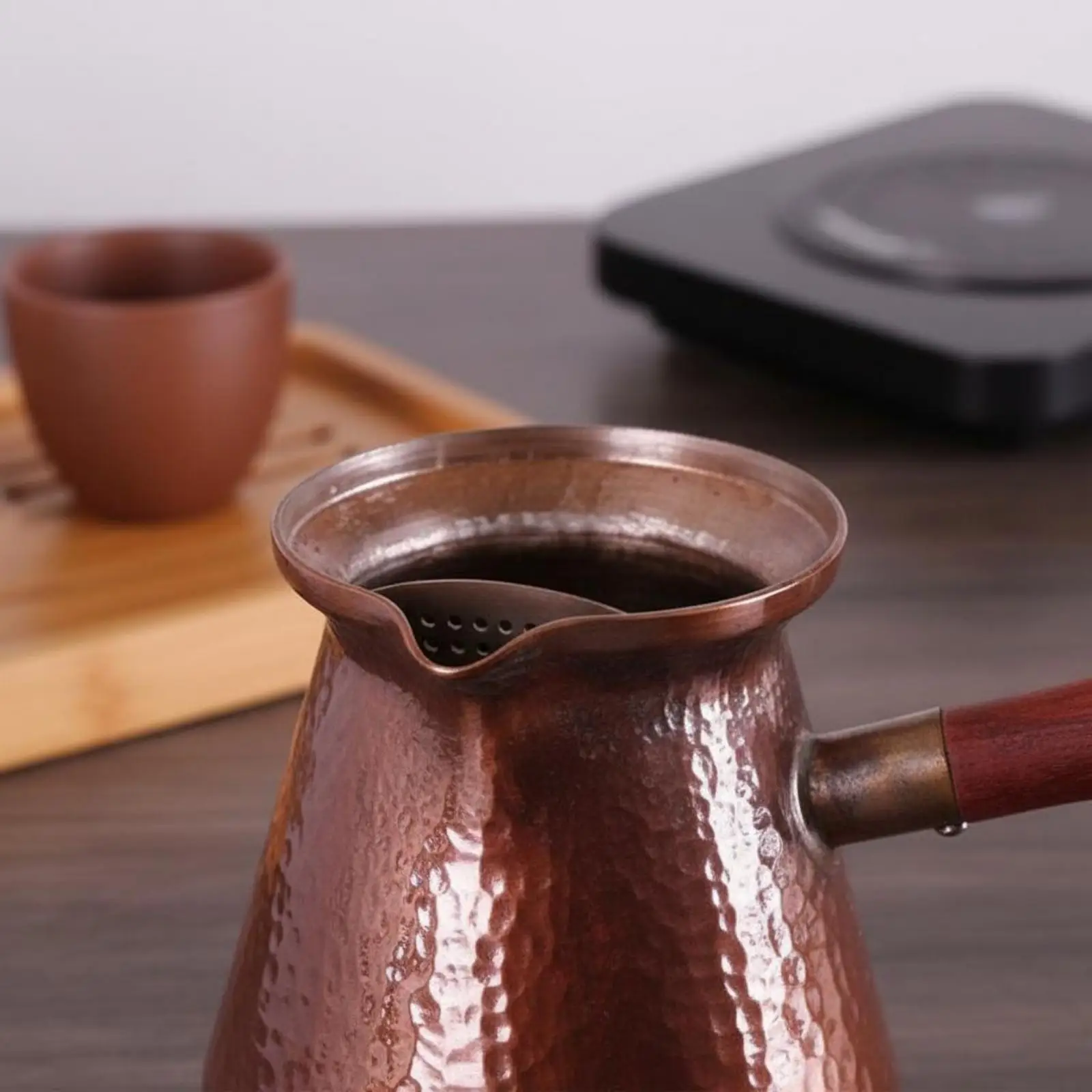Stovetop Copper Kettle Handmade Copper Tea Kettle Filter Spout for Indoor