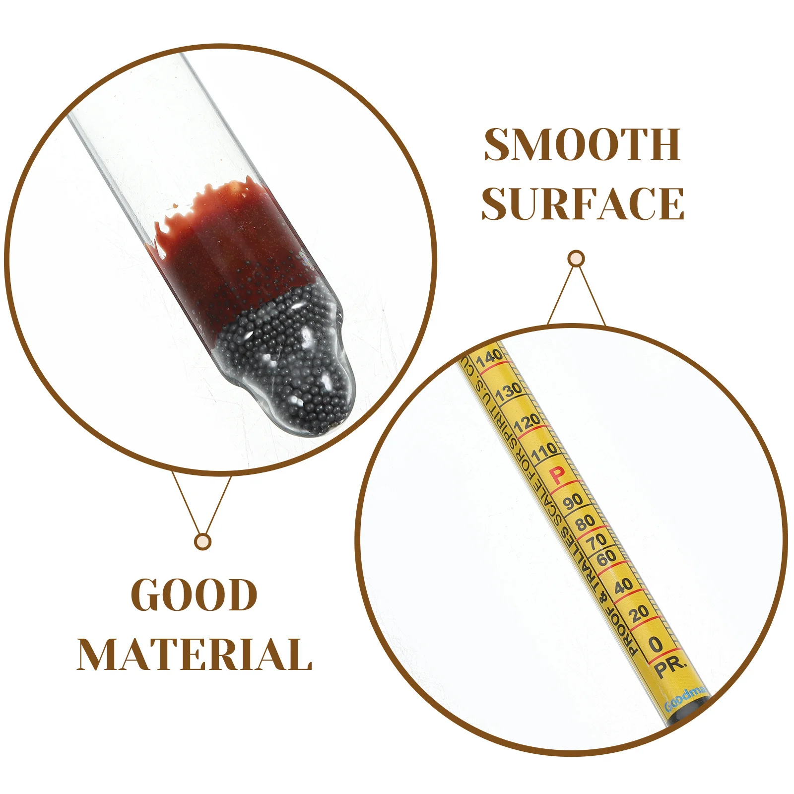 

Alcohol Hydrometer Glass 0- Wine Liquor Tester Accurate Measurement Home Brewing Distilling