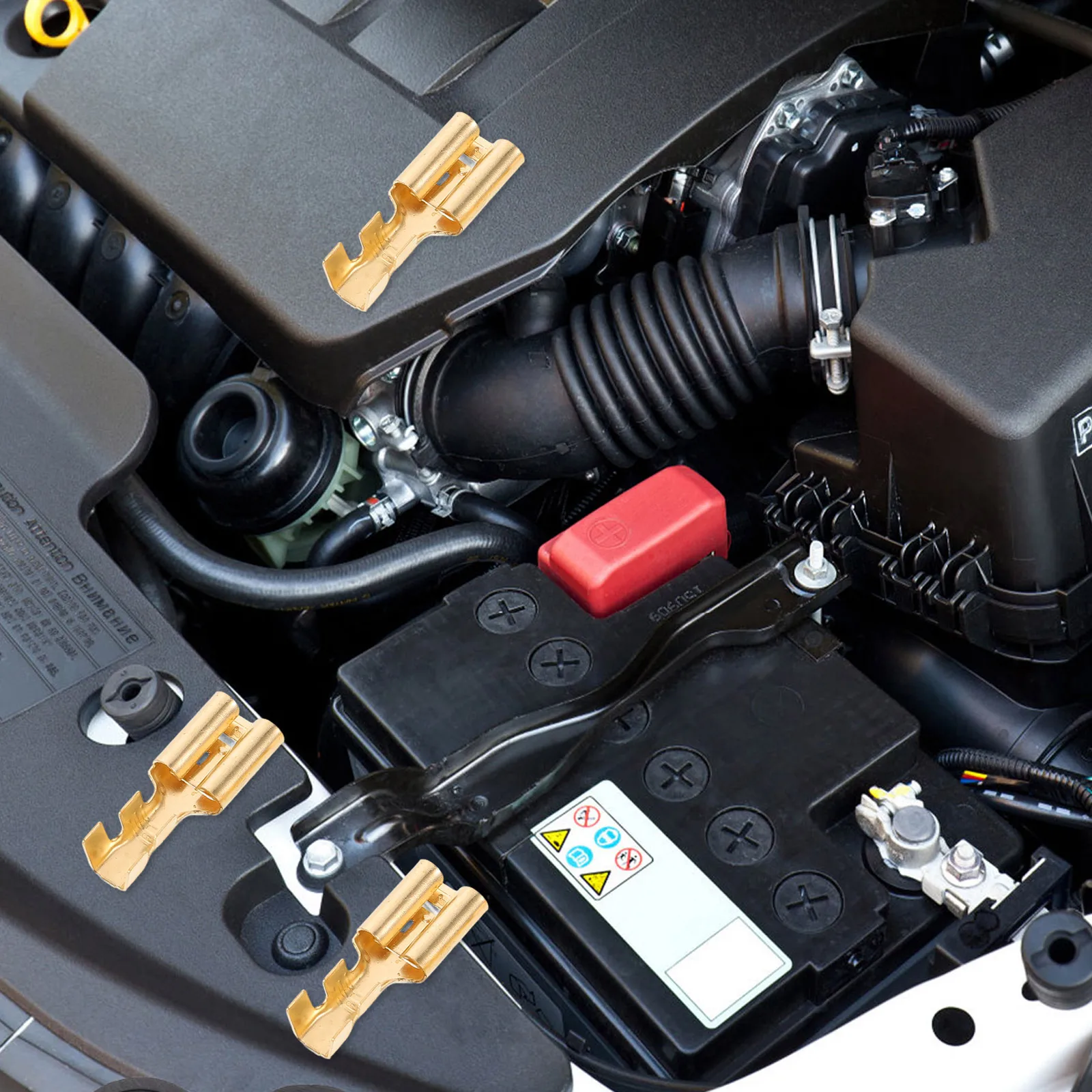 

50pcs Wire Connectors Automotive Pin Insert Spring Brass Car Electrical Terminal Plug Harness Kit Precision Crafted