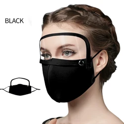 Cycling Face Mask Windproof Solid Color Black Removable Breathable Protective Unique Transparent Eye Shield Cycling Euipment