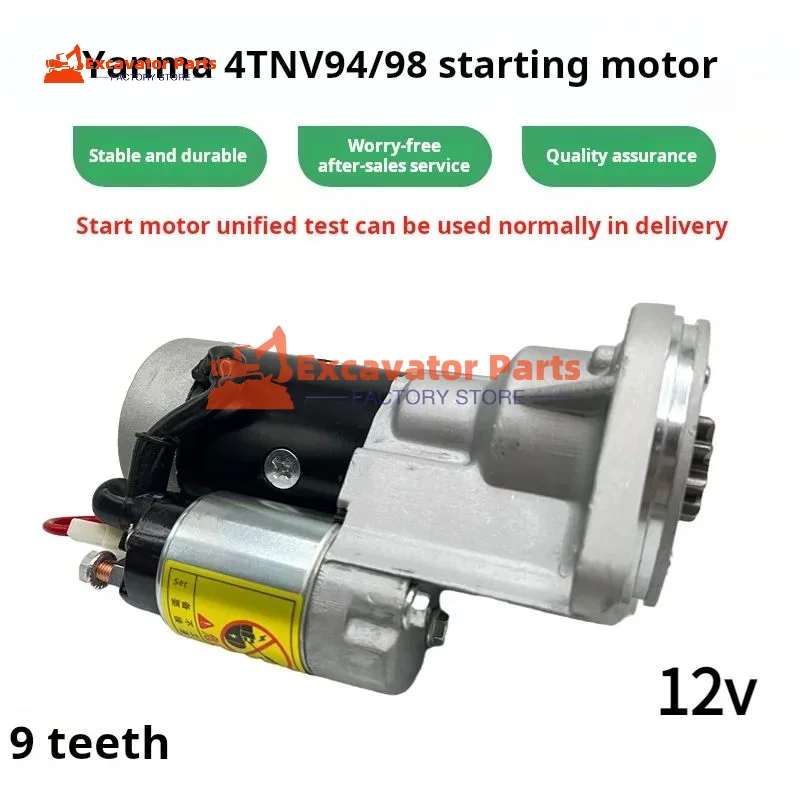 For Sunward SWE60 70 80 Zoomlion 60 Eyanmar VIO 4TNV94 Engine Starting Motor Excavator Parts