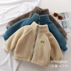 Baby Warm Clothes Autumn and Winter Children's Sherpa Jacket Boys Girls Outdoor Warm Coat Kids Soft Wear Baby Top Clothing