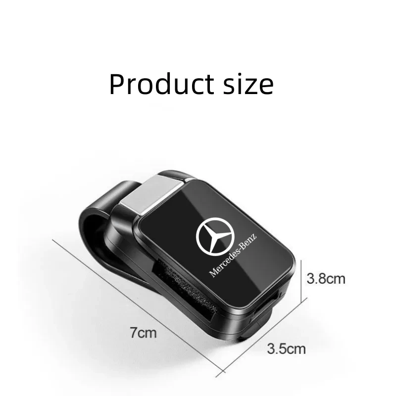 Car Sun Visor Glasses Clip Pressing Switch Eyeglasses Holder For Mercedes Benz W211 W203 W204 W210 W124 AMG W202 CLA W212 view 6