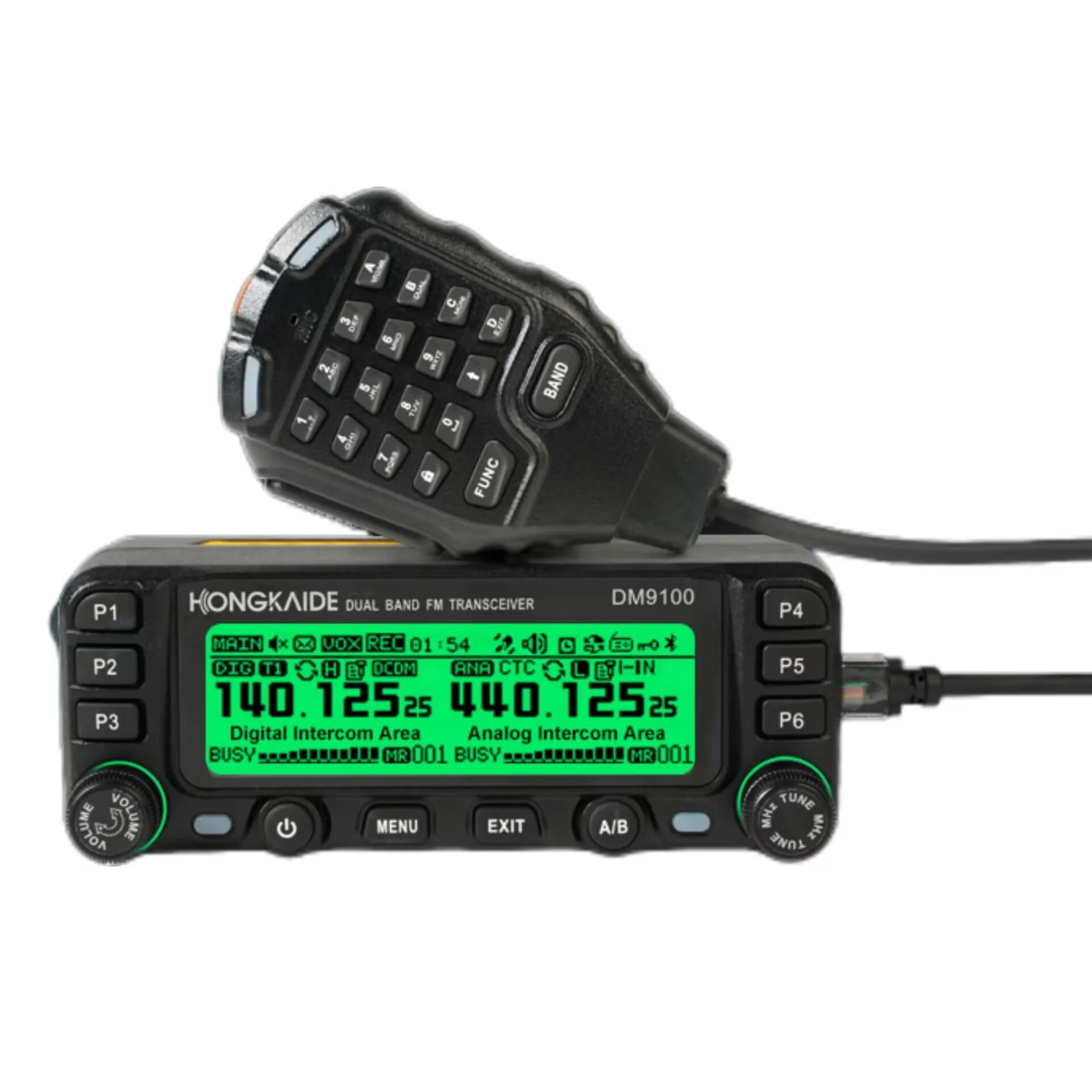 2024 NEW HONGKAIDE Multi-Band radio DM9100 UV 136-174/400-470Mhz with GPS DM9100 25W Digital +Analog radio DM9100 two way radio