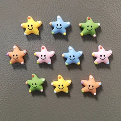 5/10pcs Mixed Colors Smiling Face Star Shape Fridge Magnets Fancy Cute Home Decoration Sticker Decor Photo Note Holder