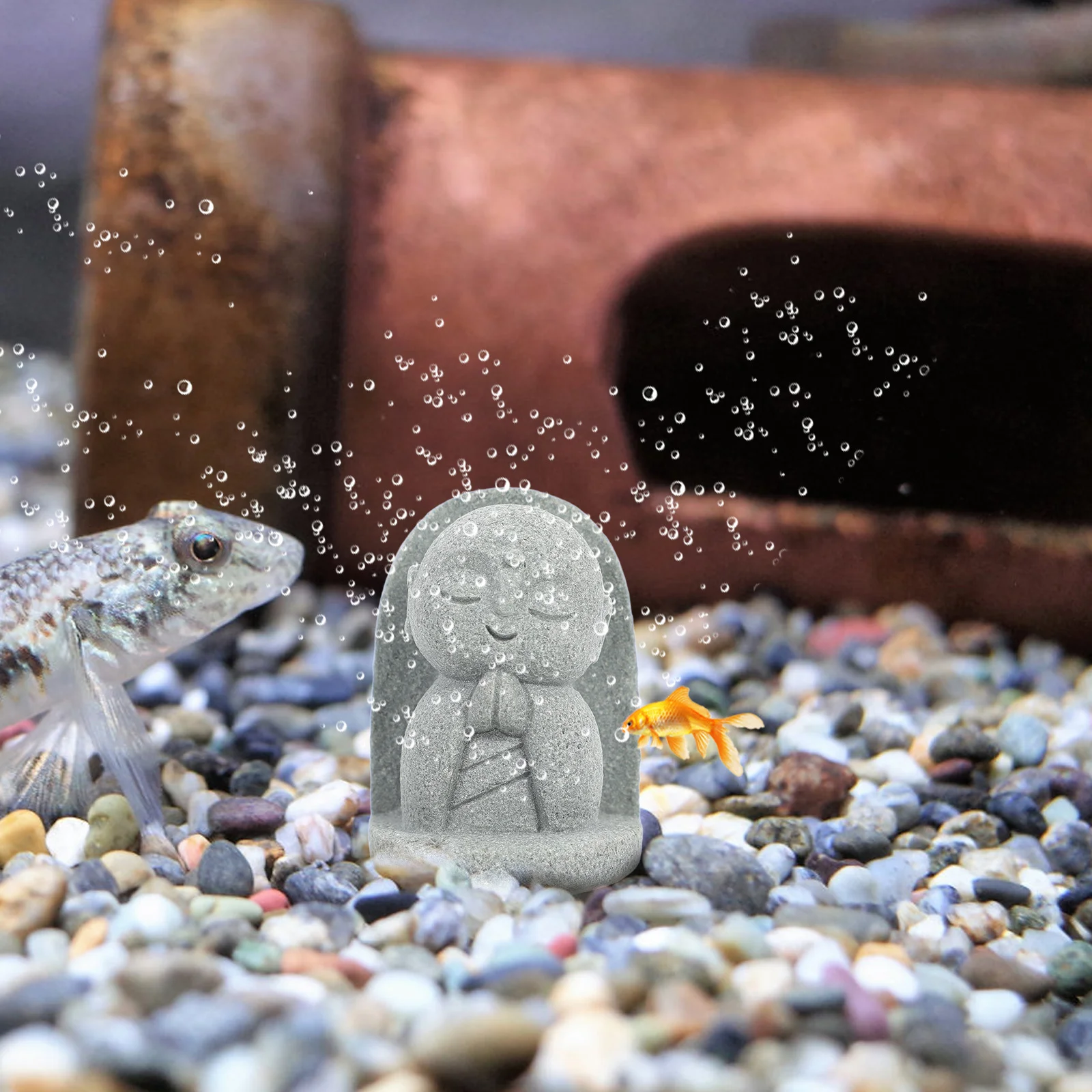 Miniature Japanese Jizo Buddha Statue Sandstone Feng Shui Zen Garden Aquarium Meditation Monk Ornament Jizo Statue