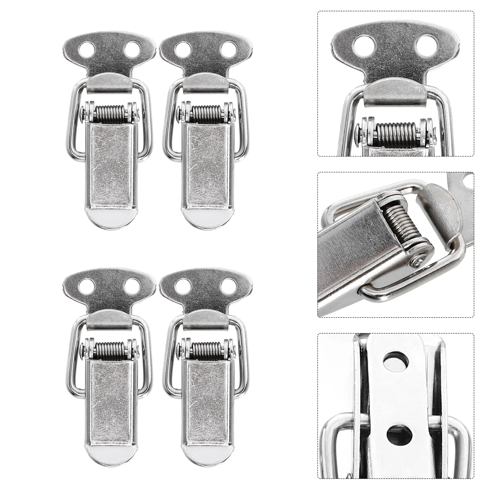 

10Pcs Spring Buckle Lock Heavy Duty Metal Hasp Lock Smooth Toggle Latch for Case Box Cabinet Industrial Equipment Accessories