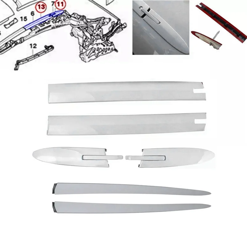 

ABTC-6 Piece Set Convertible Sunroof Roof Top Hinge Cover For BMW E93 335I M3 M4 F83 2007-2019