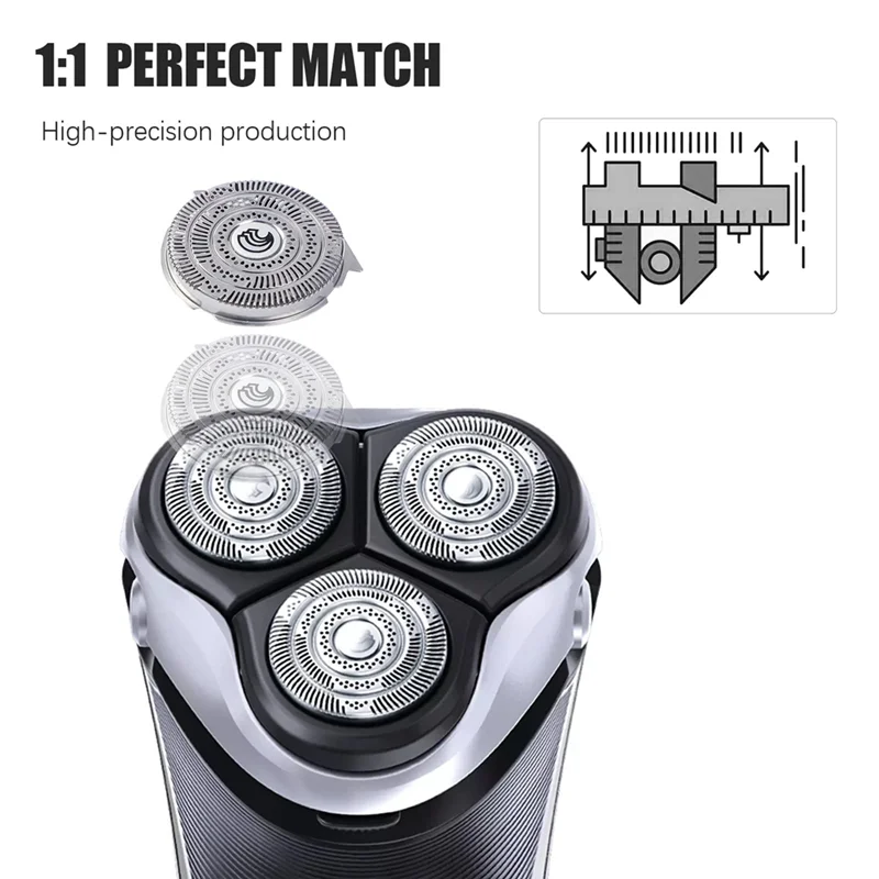 

B64B-Лезвия для бритвенной головки HQ9, серебристый металл + АБС-пластик для Norelco HQ9 HQ9070 HQ9080 HQ8240/8260 PT920 8140XL 8150XL 8170XL