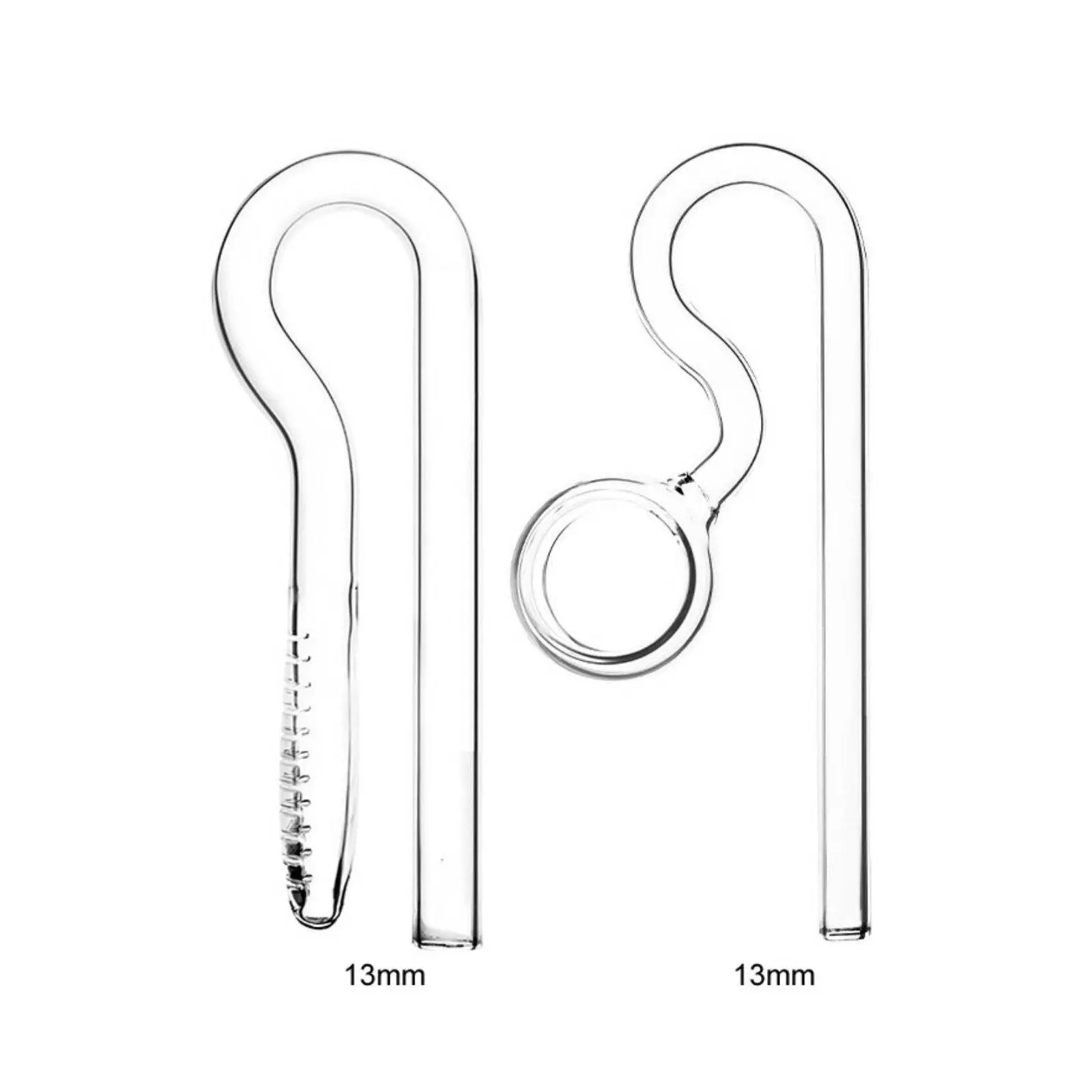 Aquarium Water Inlet Outlet Glass Lily Inflow Outflow Pipe Gentle Flow Tube for Mini and Planted Fish Tanks