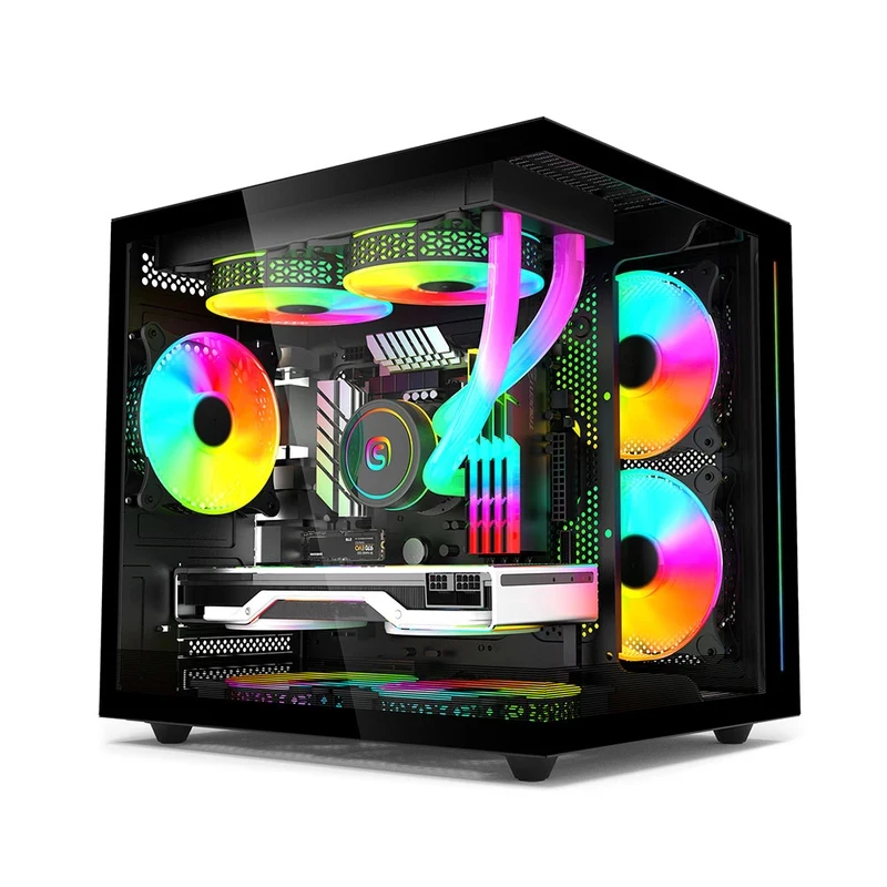 Best Price I9 Level Intel Xeon E5 2695 Cpu 12 Core 48g Ram 512g 1tb Ssd Rx580 8g Video Card Gaming Desktop Computers