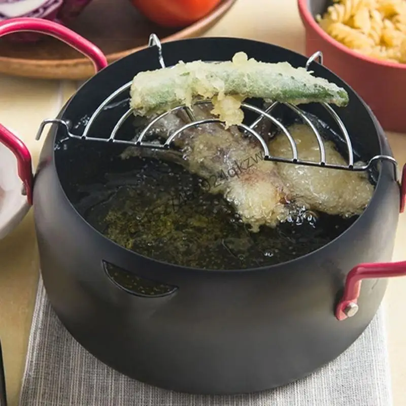 R9CD Stainless-Steel Semi-circular Oil Drain Rack Home Baking Cooking Oil Drip Filter For Tempura, Fried (9 Sizes)