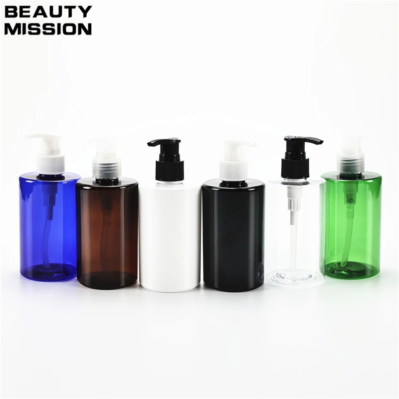 

250ML X 25 Lotion Pump Chunky Plastic Bottle Travel Size Liquid Soap Flat Shoulder Bottle Shampoo Shower Gel Packaging Container