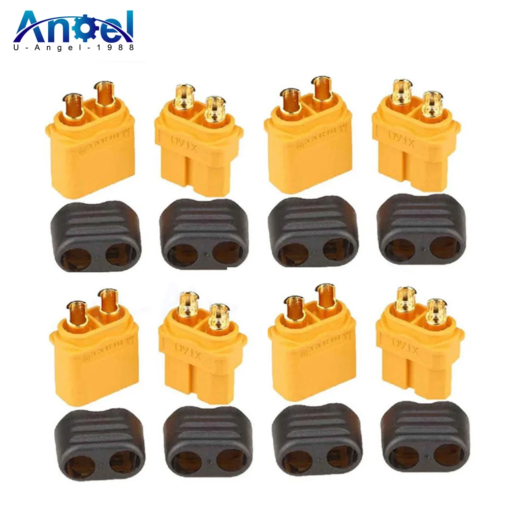 10PCS Amass XT60+XT60H Banana Plug Connector With Sheath Housing 5 Male 5 Female (5 Pair ) For Rc Lipo Battery Rc Drone Car Boat