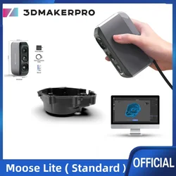 3D Scanner Moose Lite (Standard) for 3D Printing Handheld 3D Model Scanner with 0.05mm High Detailed Precision,Anti-Shake Lenses