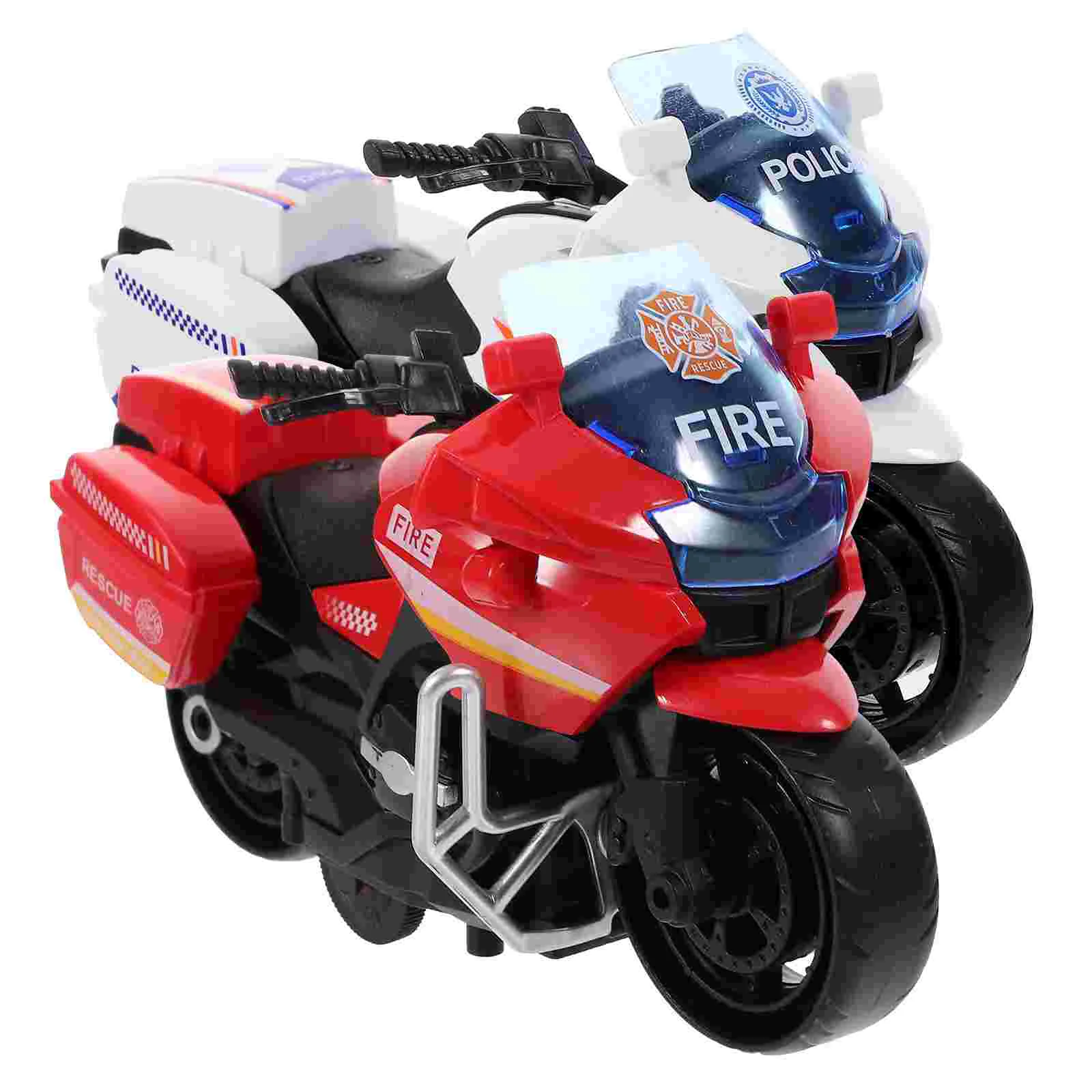 

2 Pcs Motorcycle Toy for Kids Household Pull Back Car Interesting Funny Plastic Supplies Wear-resistant Children Outdoor