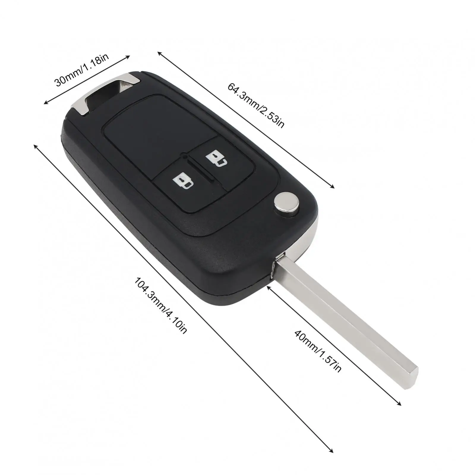 2 knoflíků uncut auto šifrovací klíč fob pouzdro lastura vhodný pro Opel / zafira / vauxhall astra insignie vectra  corsa