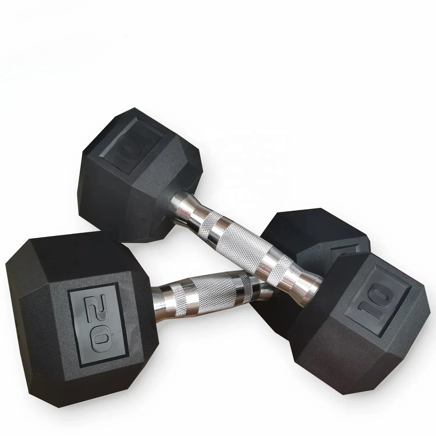 

Factory Hot Direct Sale Hexagon Rubber Coated Dumbbell, Weight Lifting Push-up Hex Rubber Dumbbell，Suitable for indoor exercise