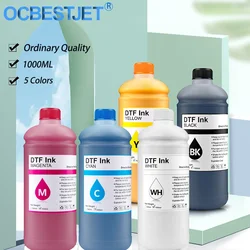 1000 ML/botella de tinta DTF, tinta de transferencia de película PET de calidad ordinaria para Epson 1430 L800 L1800 1390 I3200, impresión y transferencia de película PET