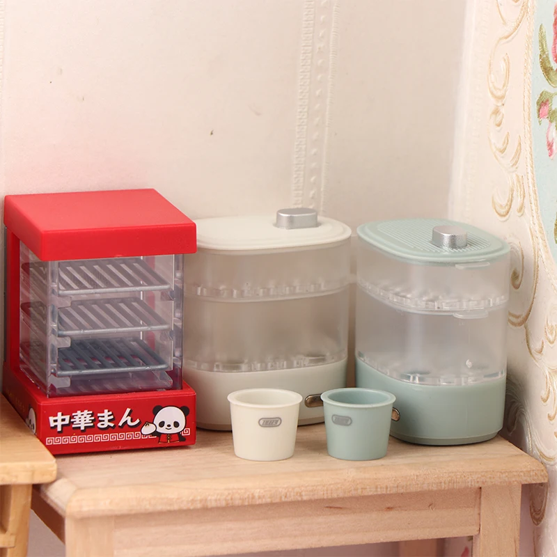 1:12 Dollhouse Miniature Micro-Wave เตาอบขนมปังตู้ไอน้ํากล่องไฟฟ้ารุ่นบ้านตุ๊กตาห้องครัวฉากอุปกรณ์เสริม