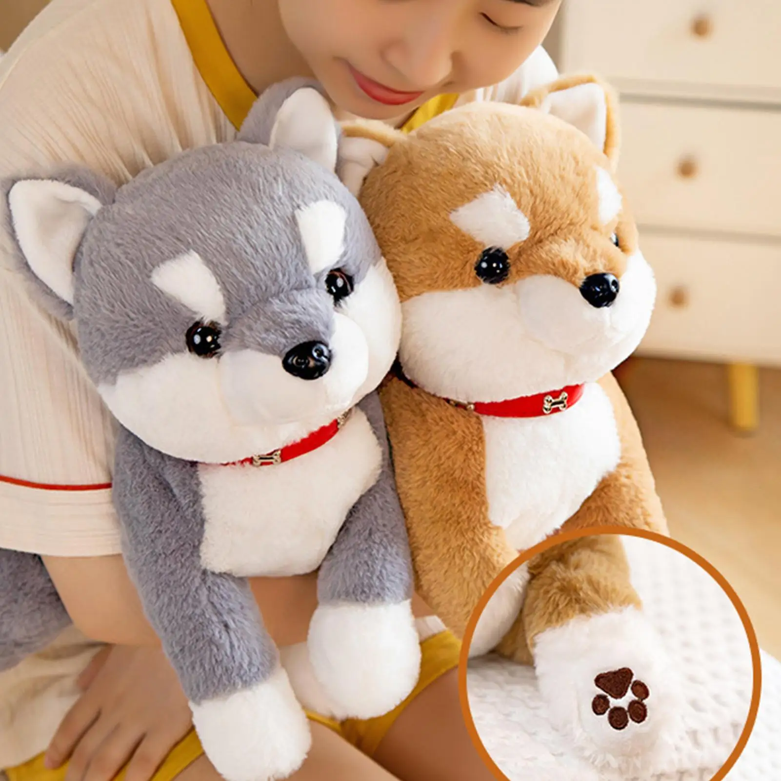 Dog Stuffed Animal 15 Inch Plush Toy with Bell Interactive Puppy Doll for Kids Girls Boys Baby Toddler Birthday Christmas Gift