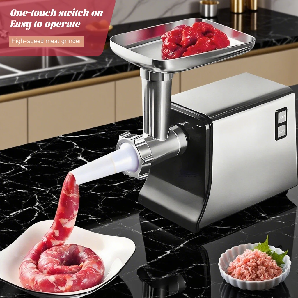 

Electric Meat Grinder 220V Household Multifunctional Stainless Steel Food Grade Meat Grinder Meat Grinder Sausage Machine
