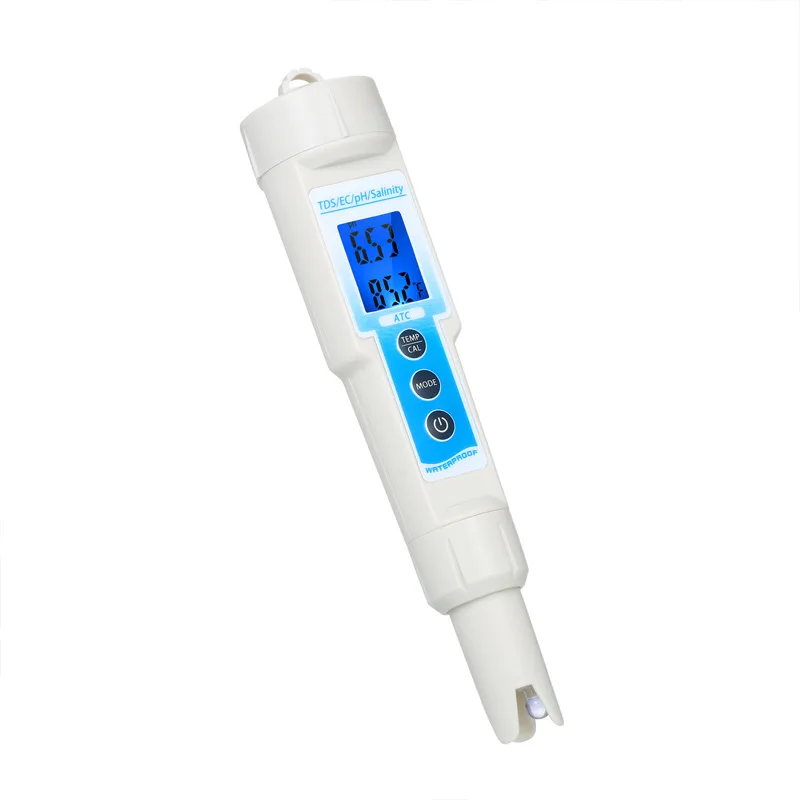 

Pen seawater salinity meter ph/salinity/EC/TDS/temperature detection pen, 5-in-1 PH salinity test pen