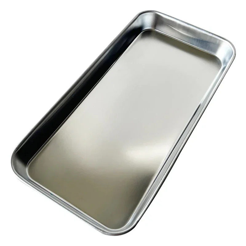 Stainless Steel Cosmetic Storage Tray Tattoo Equipment Tray Manicure Tweezers Doctor Surgery Dental Tray Fake Nail Tray Tool